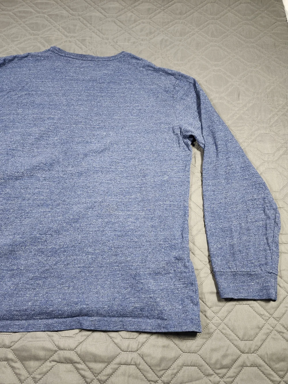 Polo Ralph Lauren blue heather long-sleeve crewneck t-shirt embroidered logo L